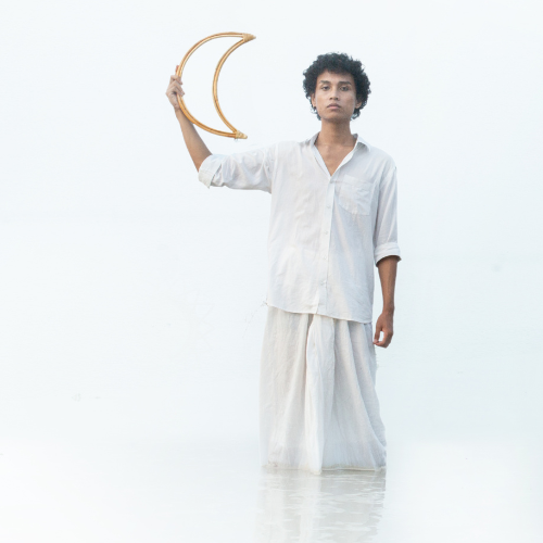 Handcrafted Artisan Half Moon Mirror