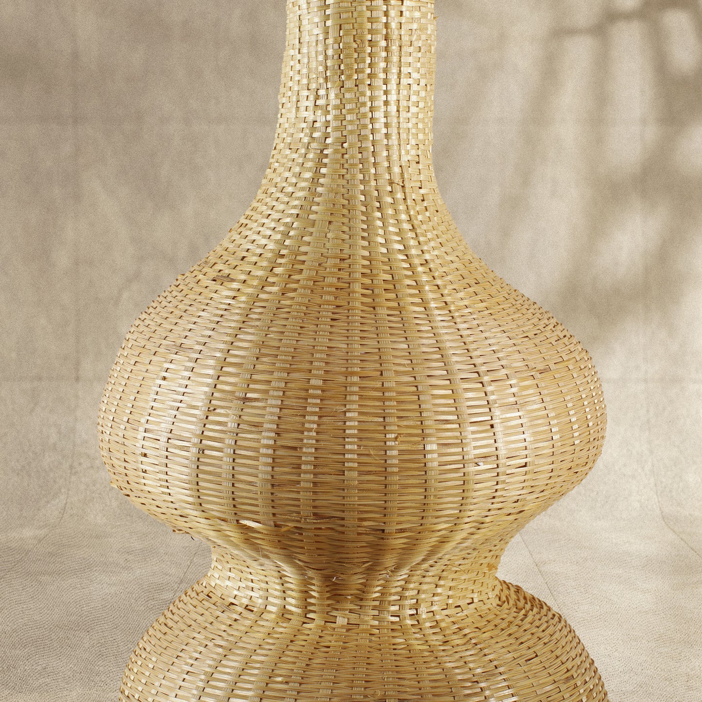 Handmade Weaved Bamboo Shrine Light Holder