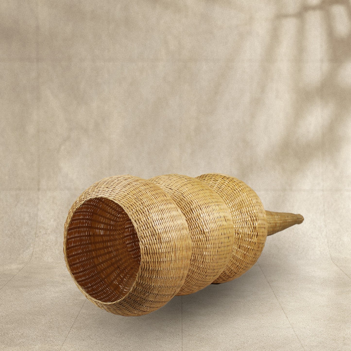 Handmade Weaved Bamboo Shrine Light Holder