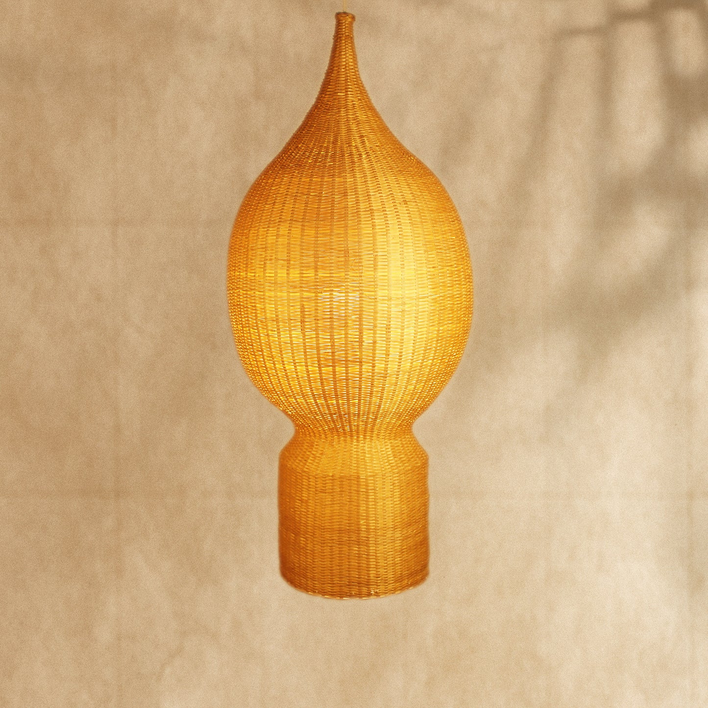 Artisan Handmade Bamboo Glow Drop Lamp Holder