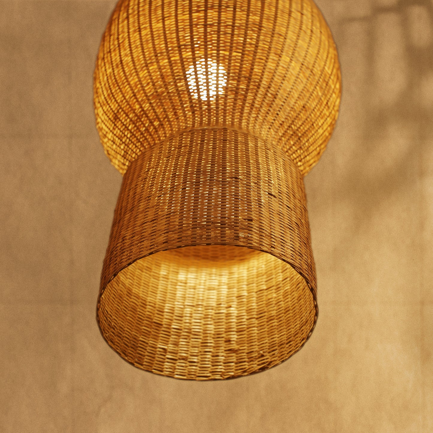 Artisan Handmade Bamboo Glow Drop Lamp Holder