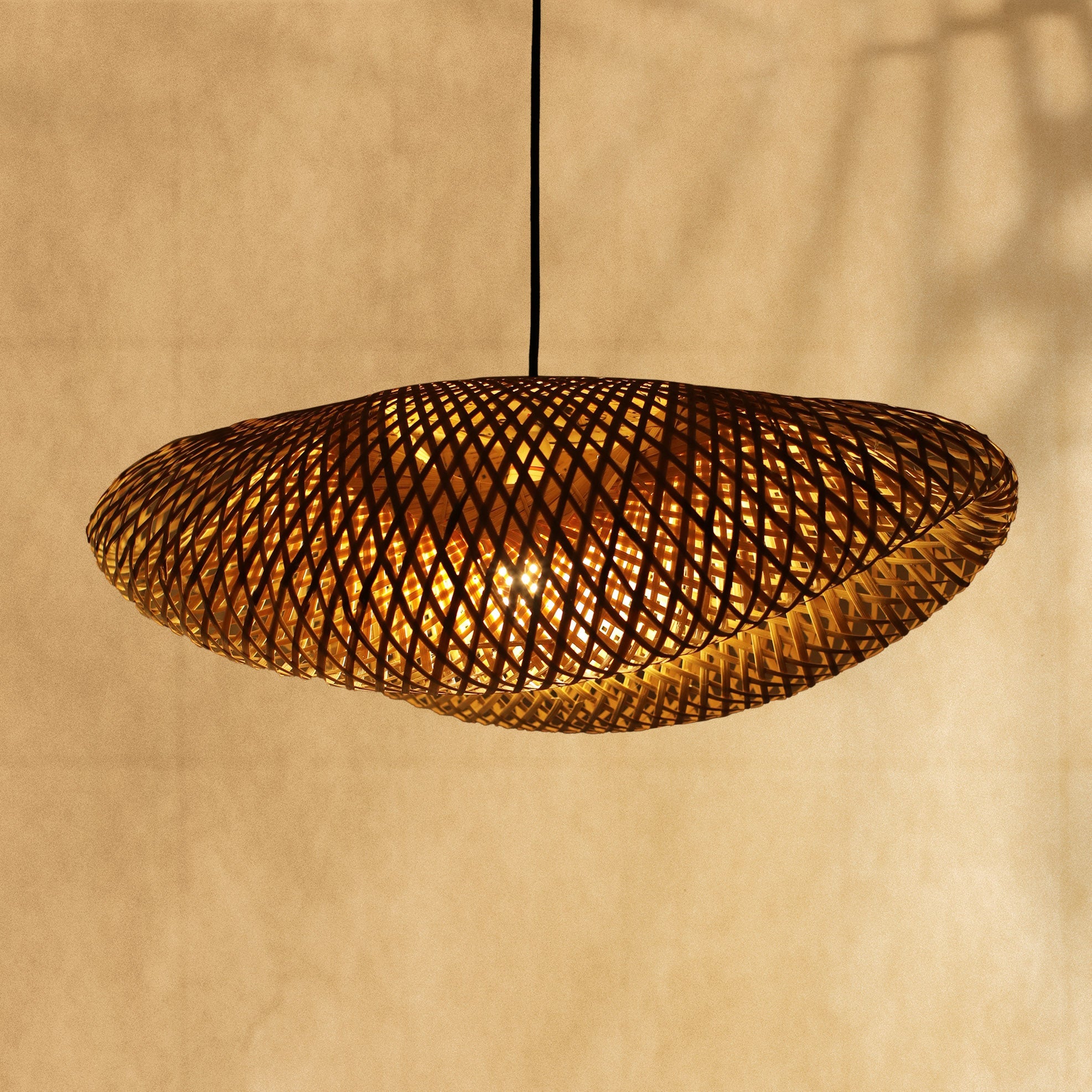 Bamboo Weaved Mini Lemonade Curved Light