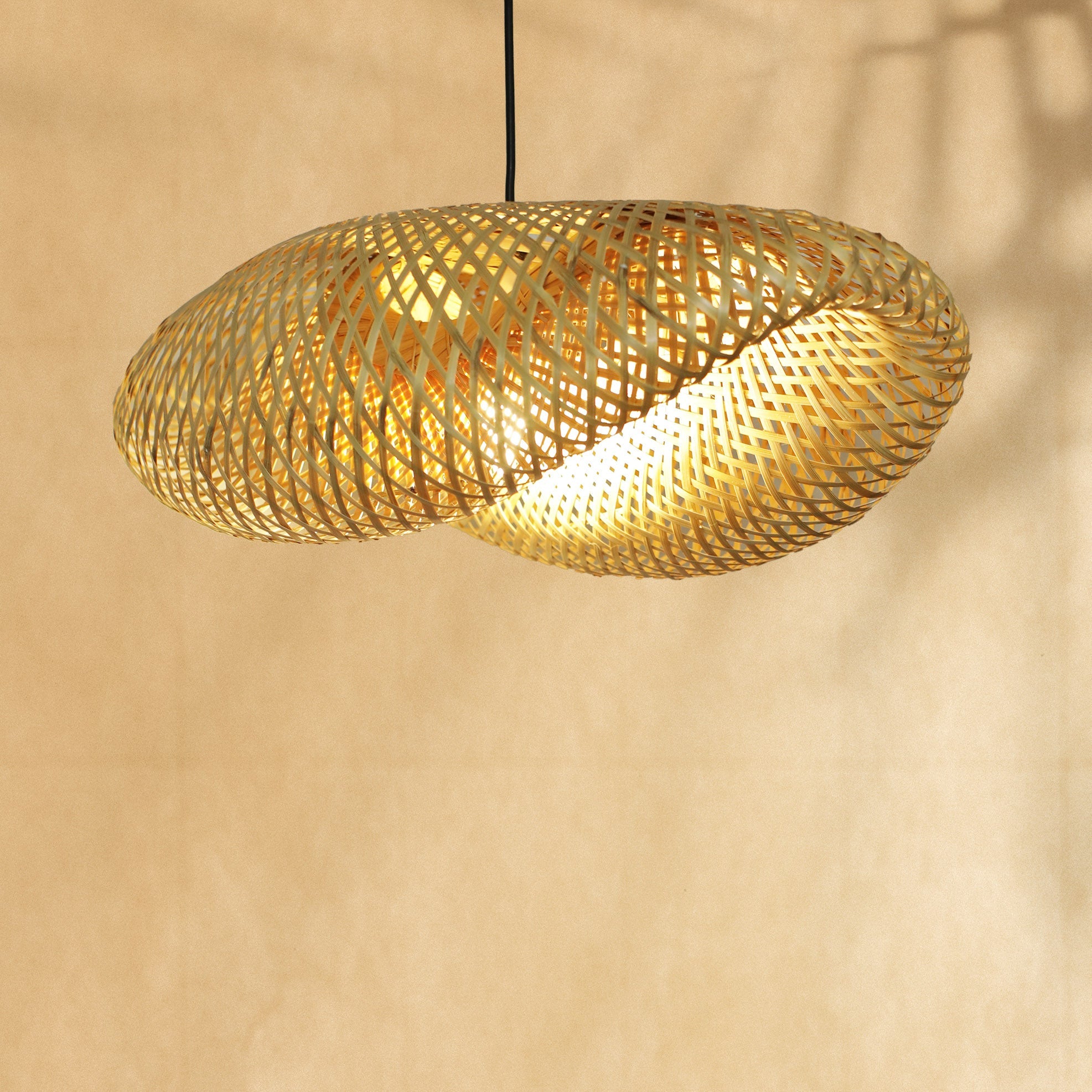 Bamboo Weaved Mini Lemonade Curved Light