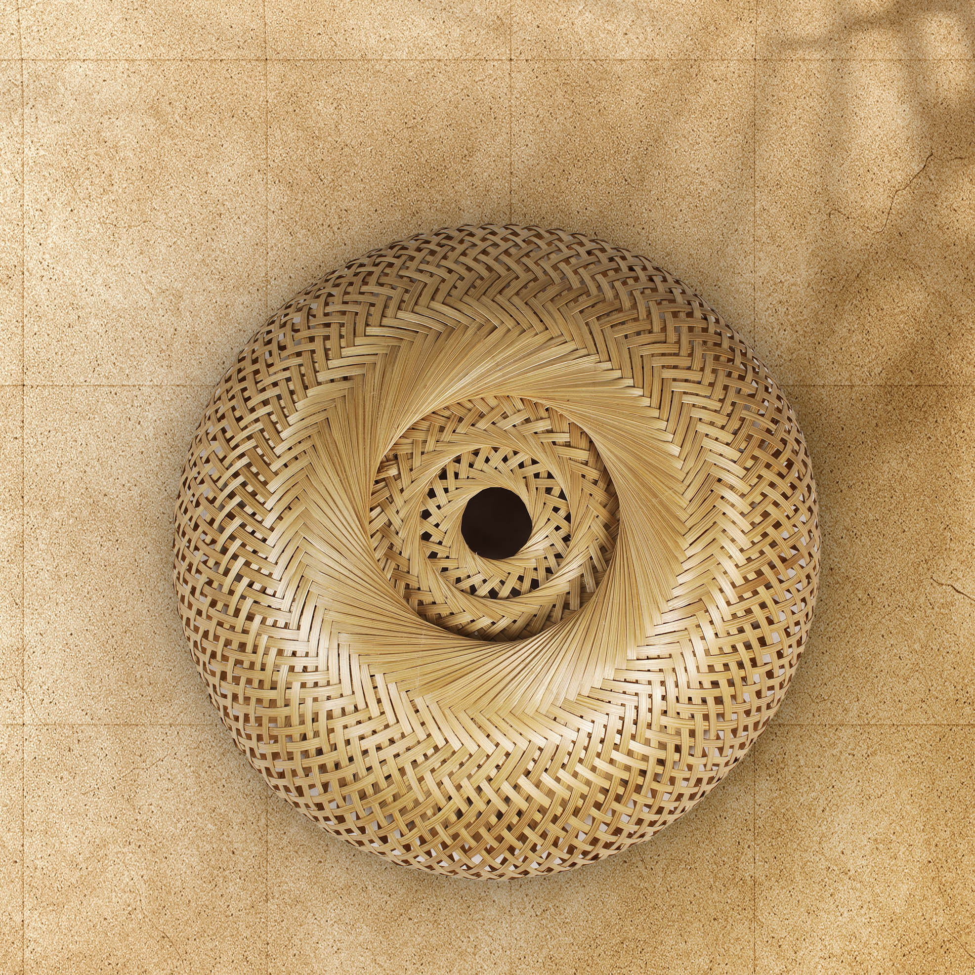 Bamboo Weaved Tohfa Beam Light Holder