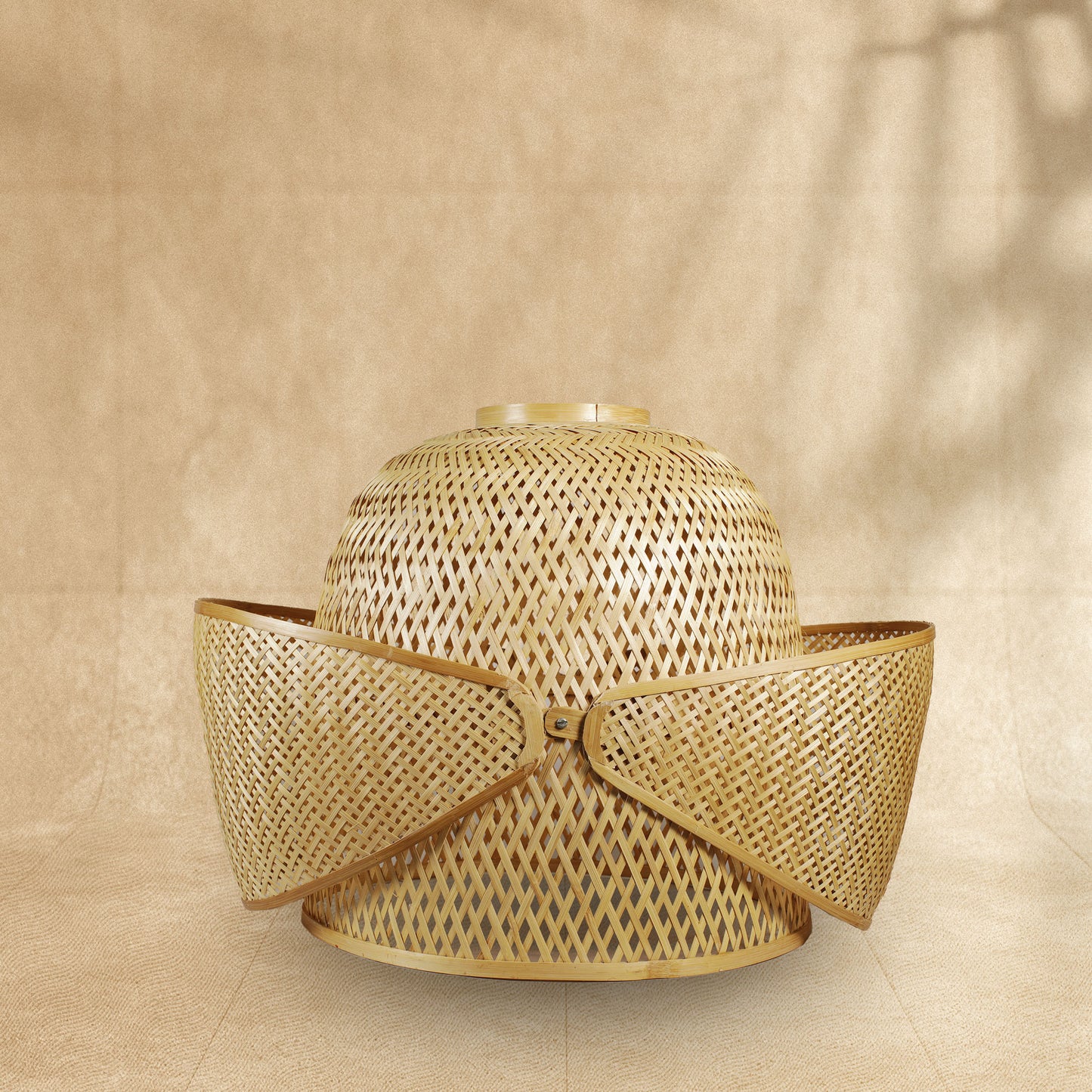 Handmade Bamboo Weaved Peek-a-Boo Light Holder