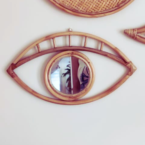 Handcrafted Artisan Evil Eye Mirror