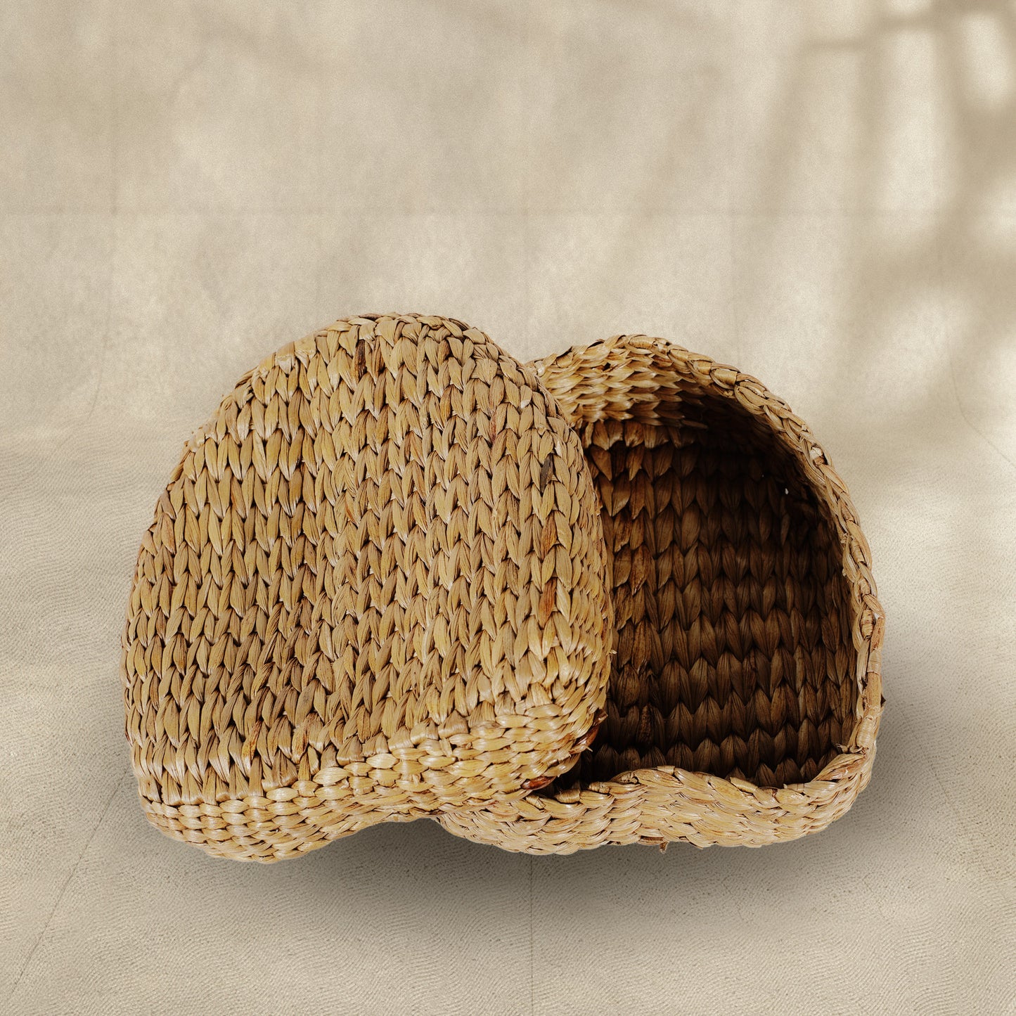 Heart Shaped Storage Basket with Lid
