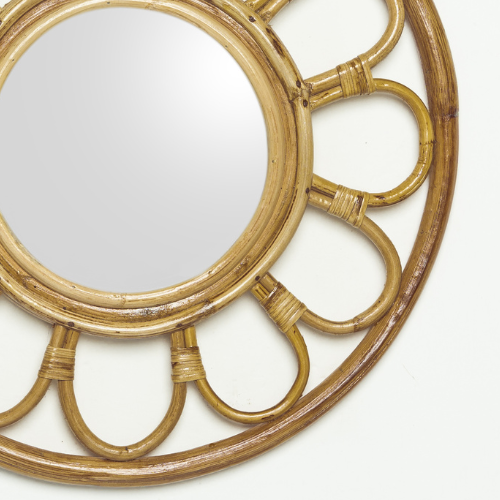 Handcrafted Artisan Sunflower Mirror