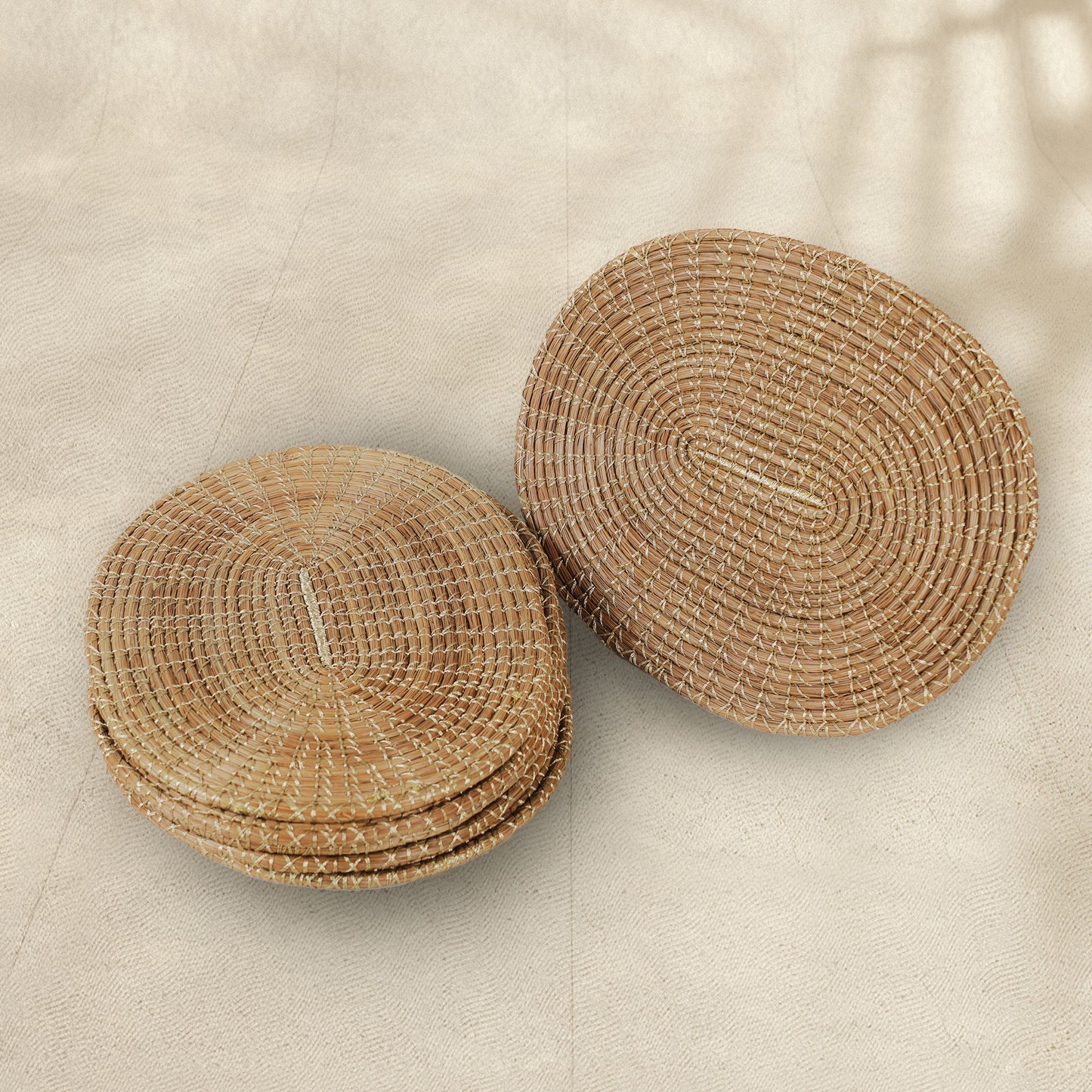 Handmade Oval Centre Table Mats (Set of 2)