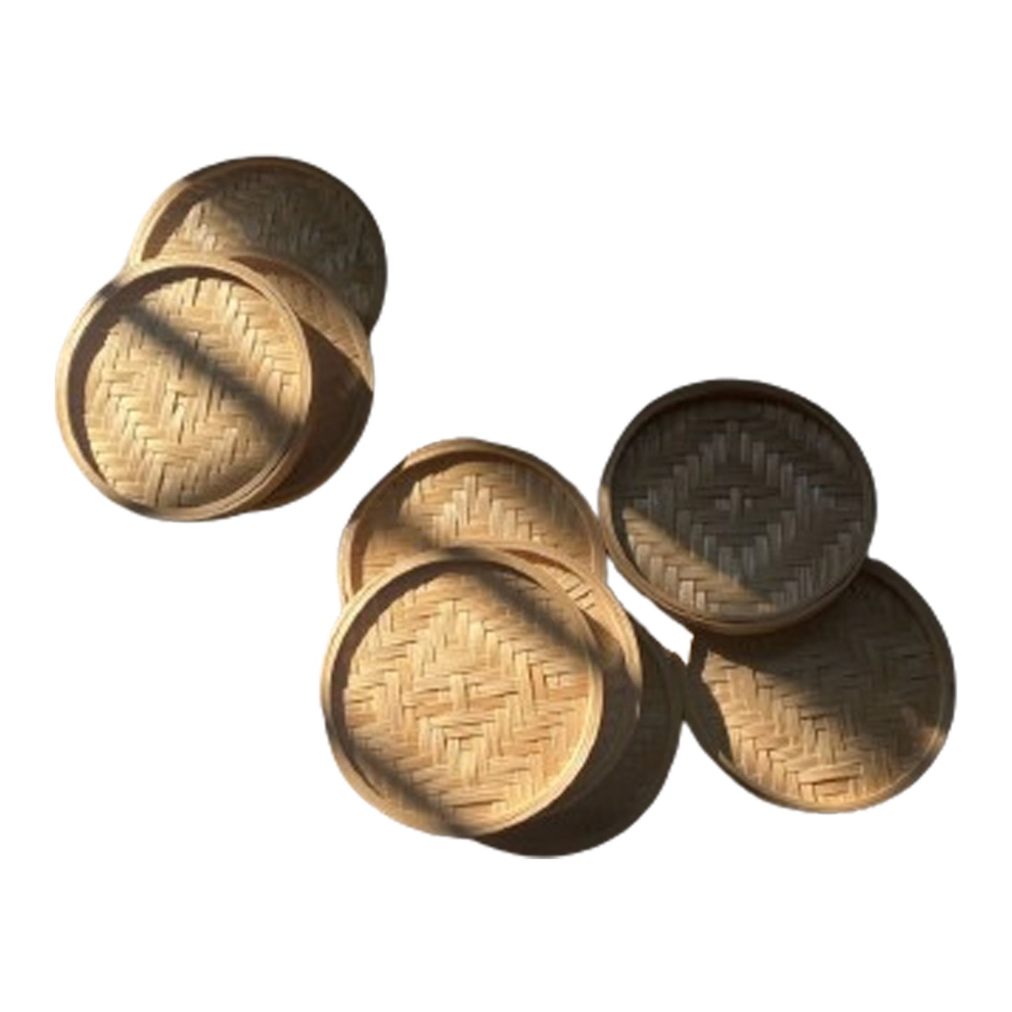 Handmade Bamboo Coasters ( Set of 6 )