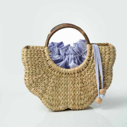 The Poppy Natural Bag (Lilac & Peach)