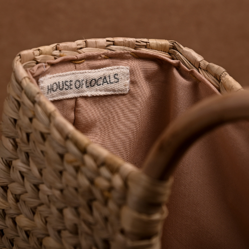 The Ringlet Natural Bag (Beige ,Lilac & Peach)