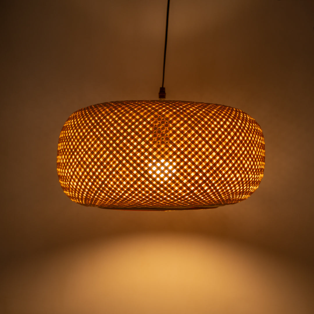 Bamboo Weaved Halo Glow Light