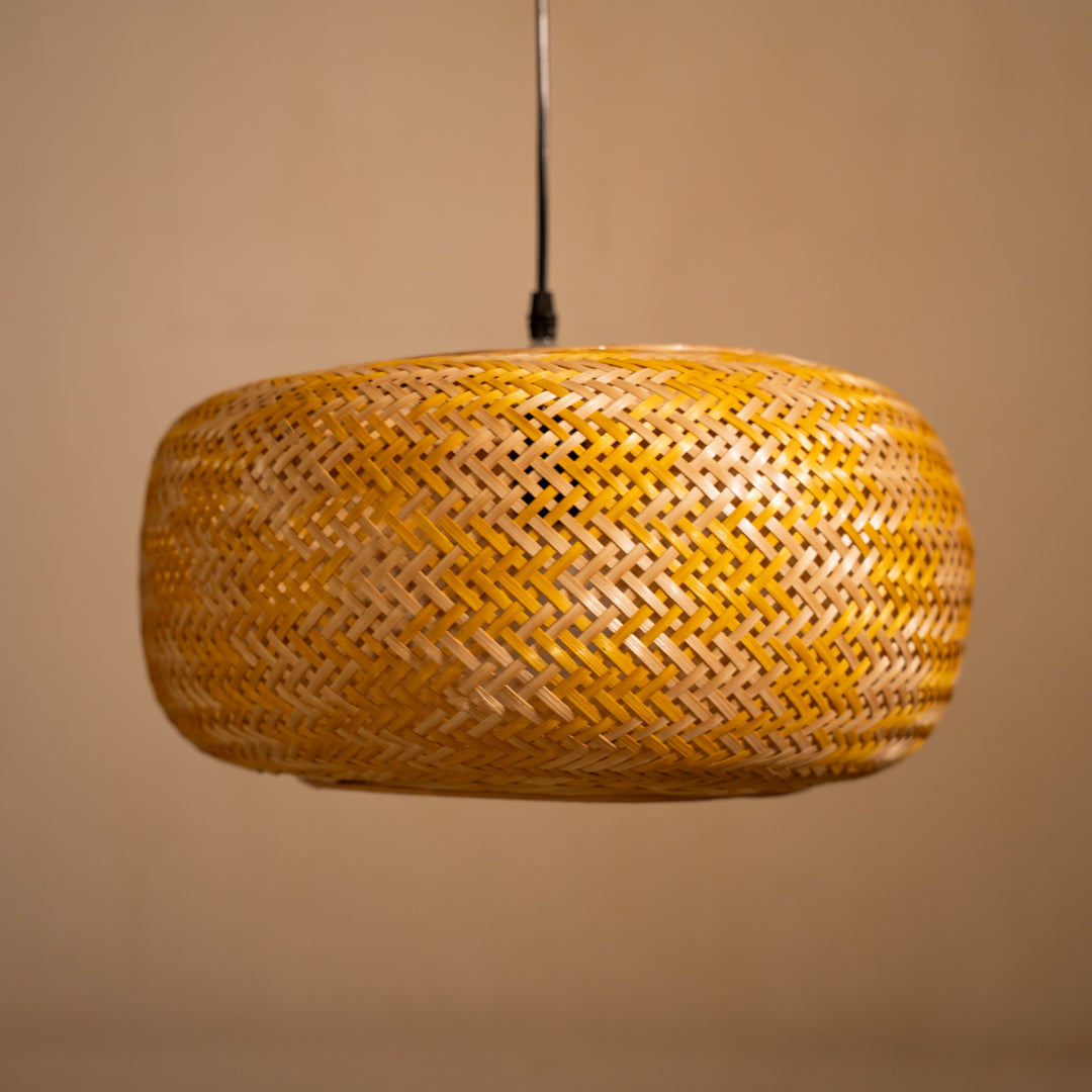 Bamboo Weaved Halo Glow Light