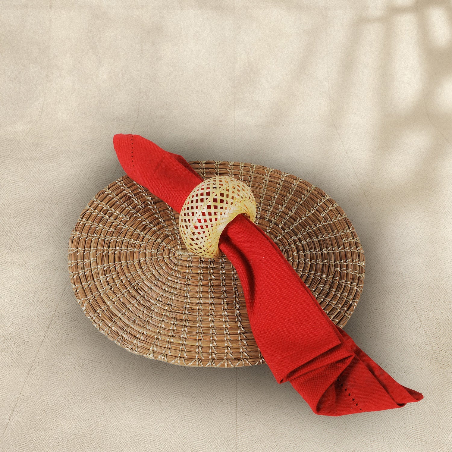 Handmade Bamboo Napkin Holder (Set of 6)