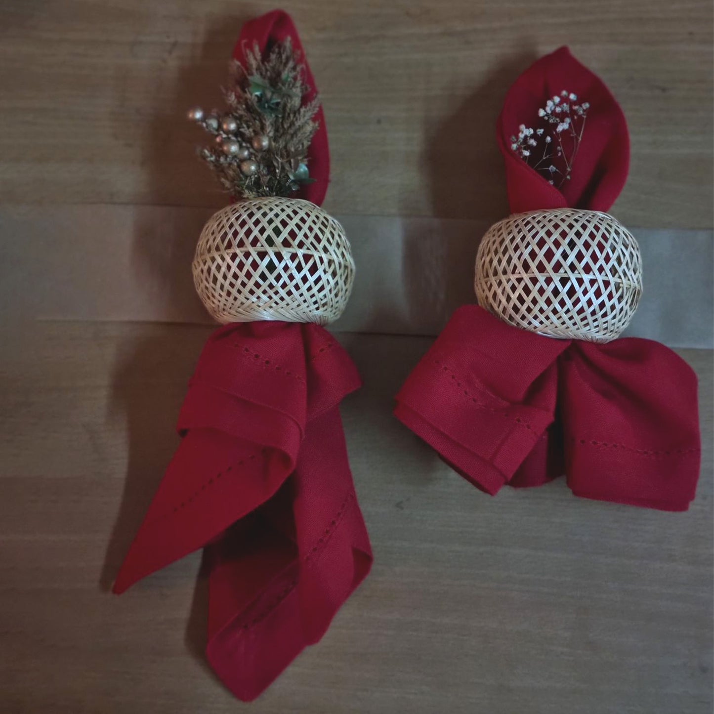 Handmade Bamboo Napkin Holder (Set of 6)