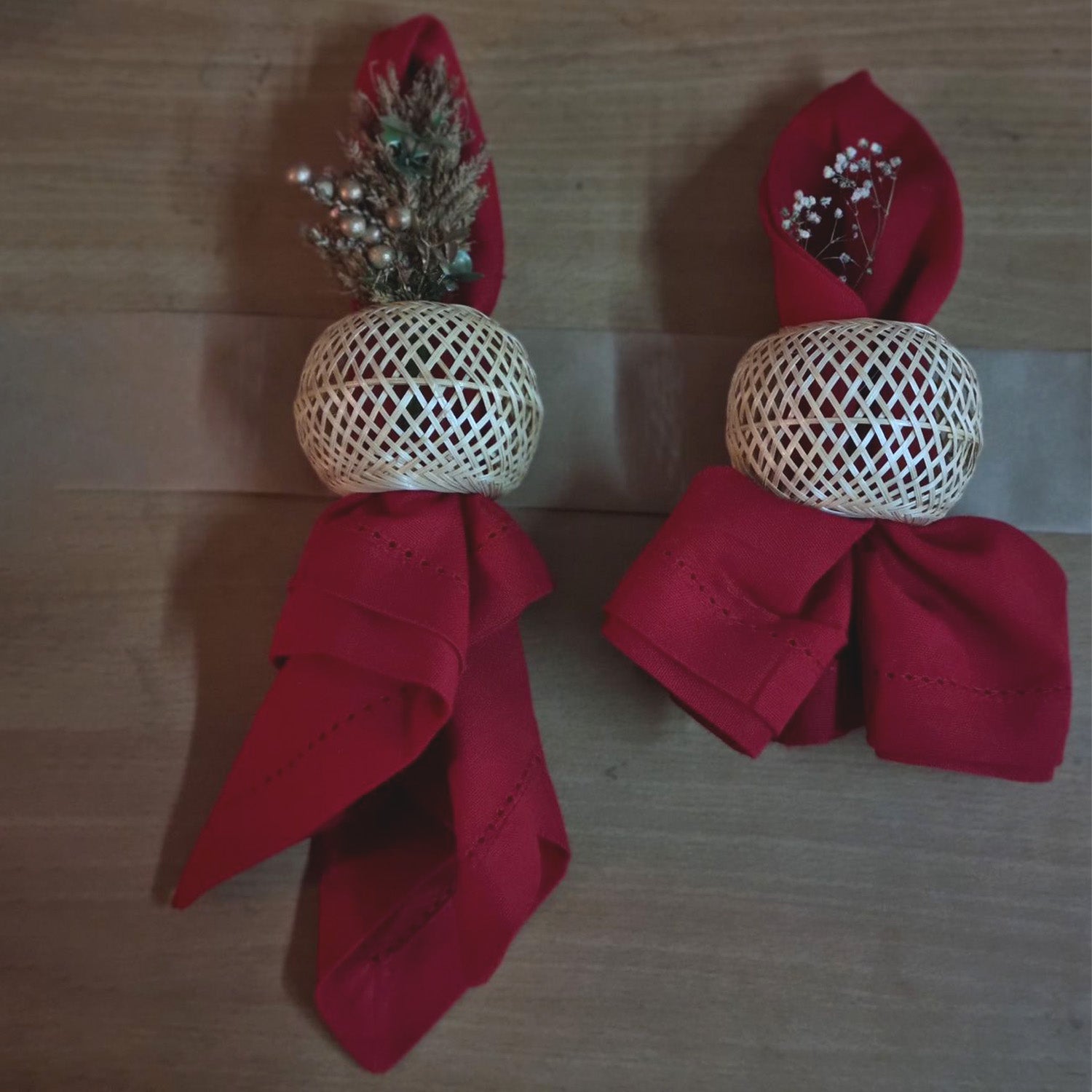 Handmade Bamboo Napkin Holder (Set of 6)