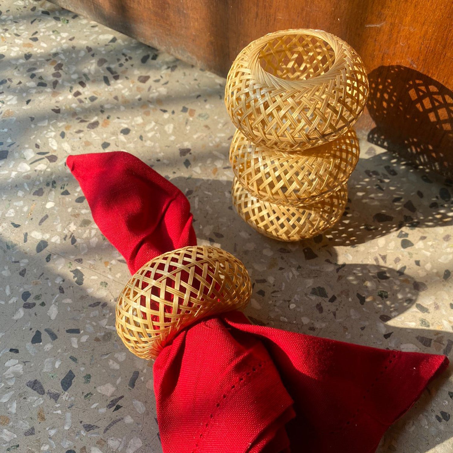 Handmade Bamboo Napkin Holder (Set of 6)