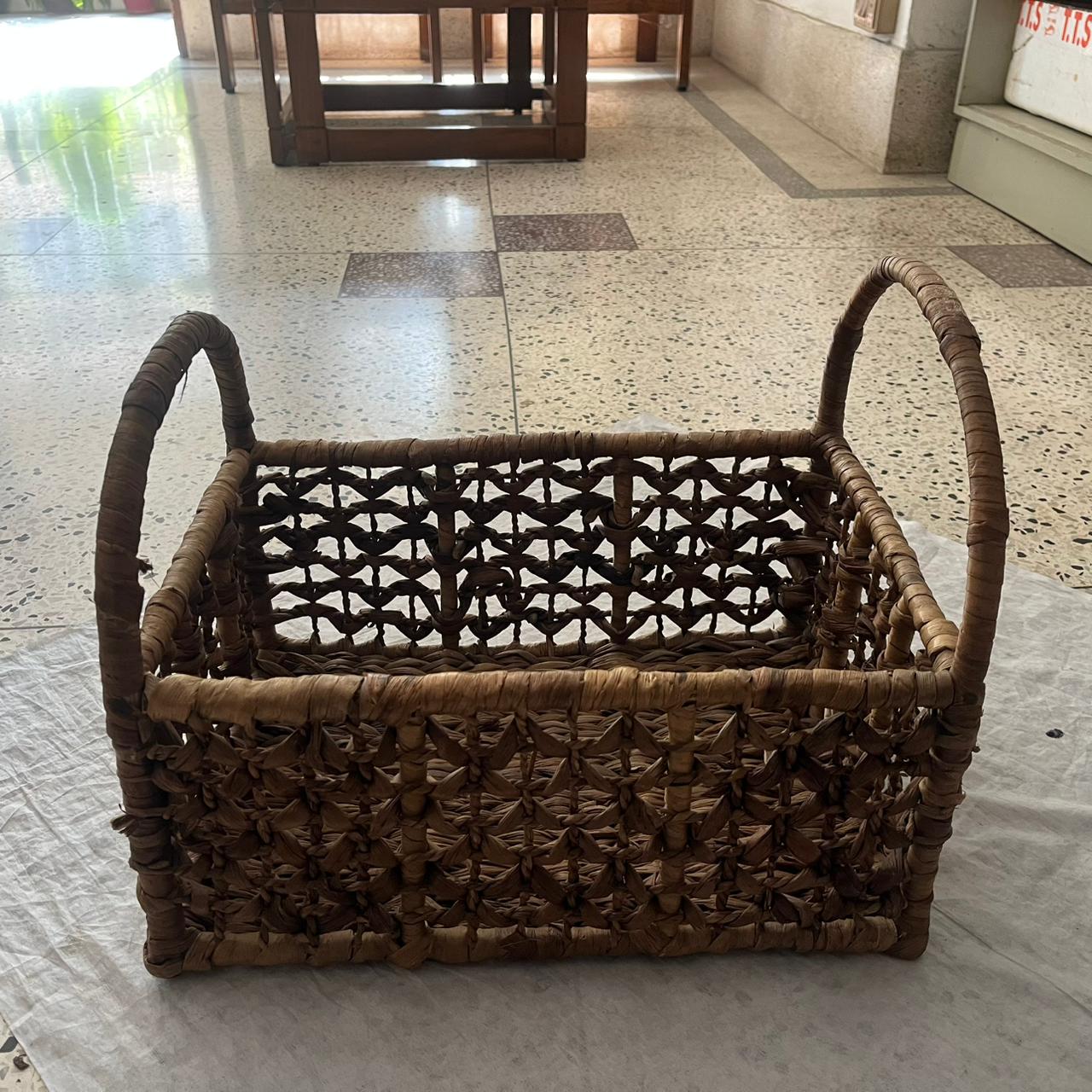 Cane and Water Hyacinth Basket