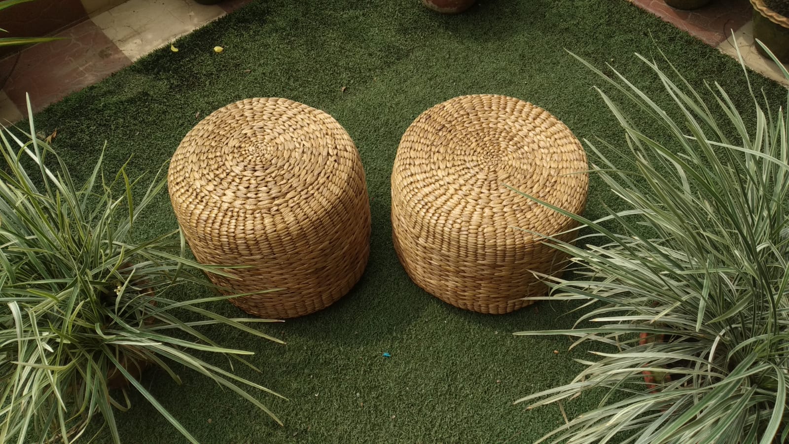 Water Hyacinth Pouffs 12 inches