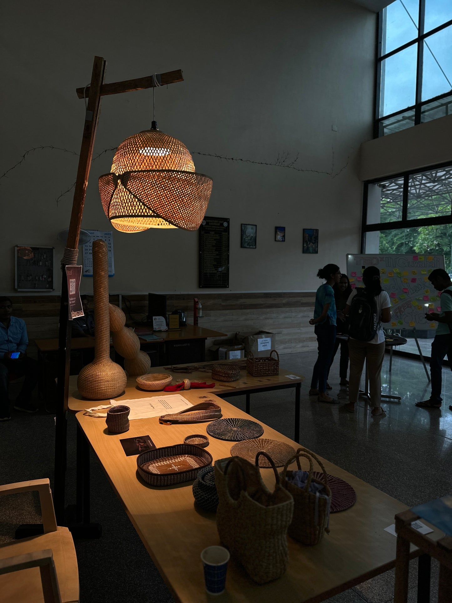 Handmade Bamboo Weaved Peek-a-Boo Light Holder
