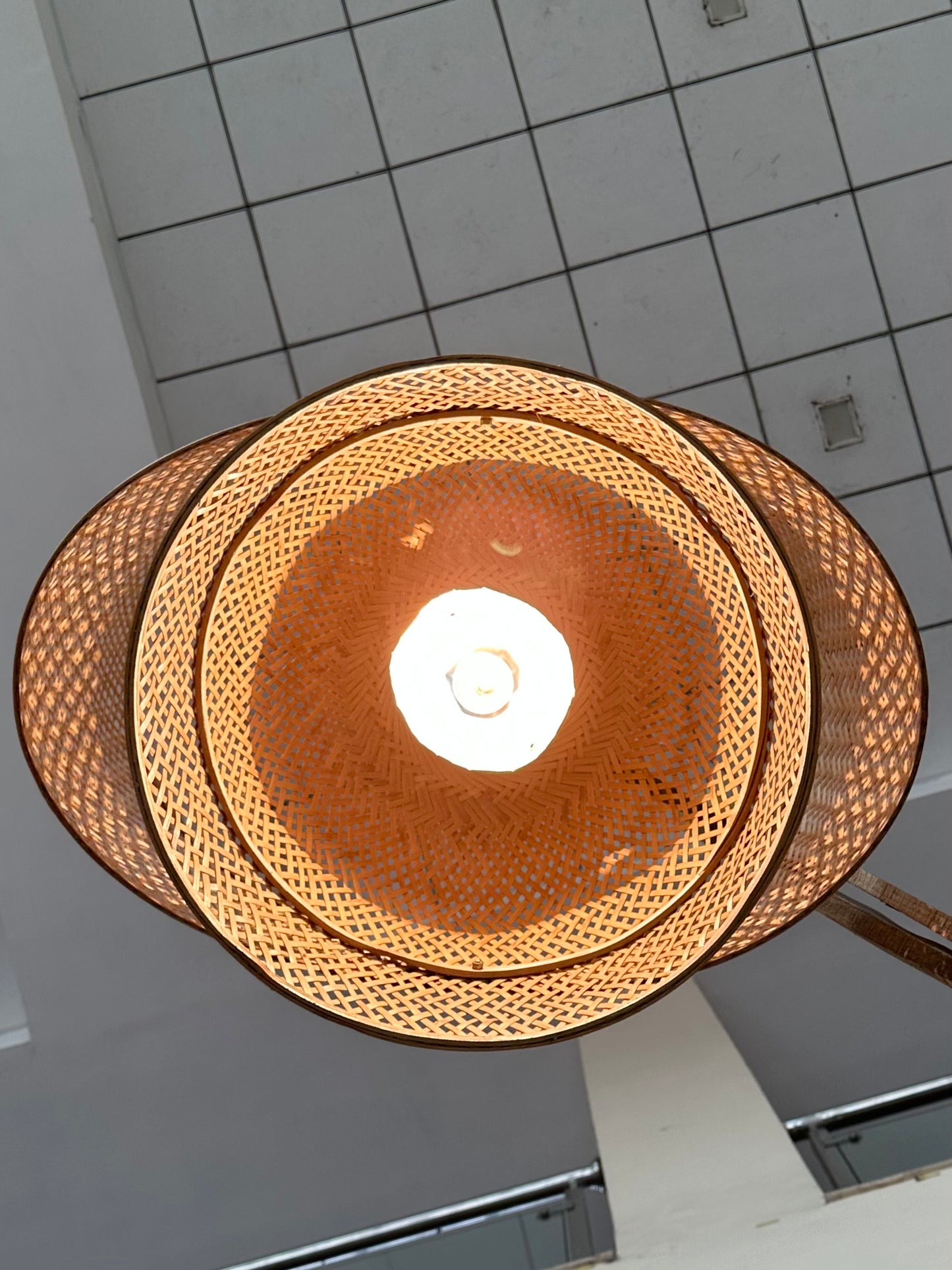 Handmade Bamboo Weaved Peek-a-Boo Light Holder