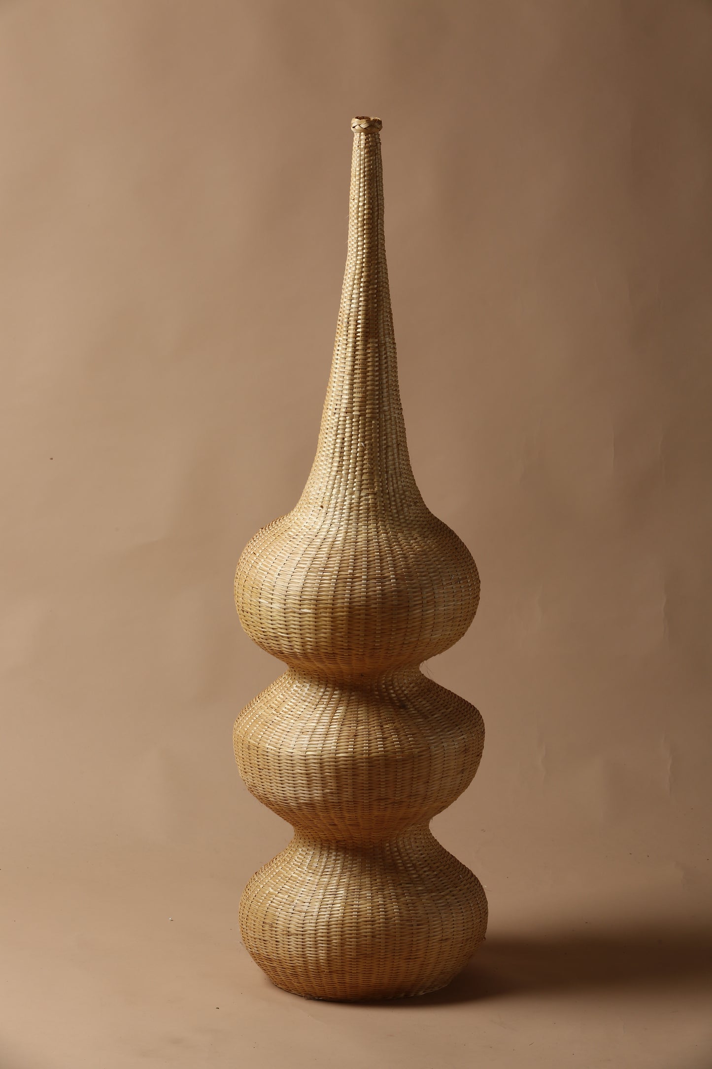 Handmade Weaved Bamboo Shrine Light Holder