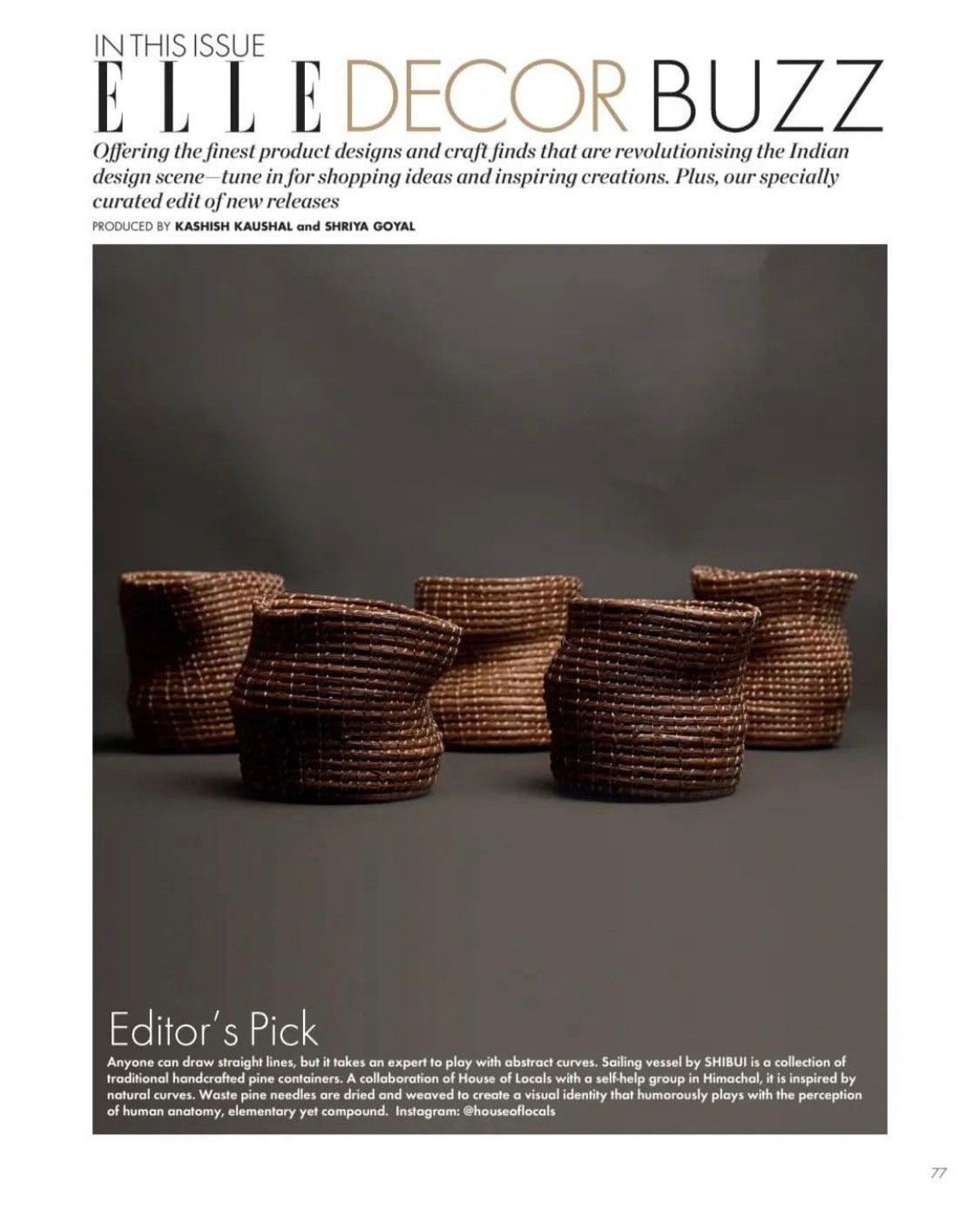 Shibui Vessel Handmade Pine Storage Basket