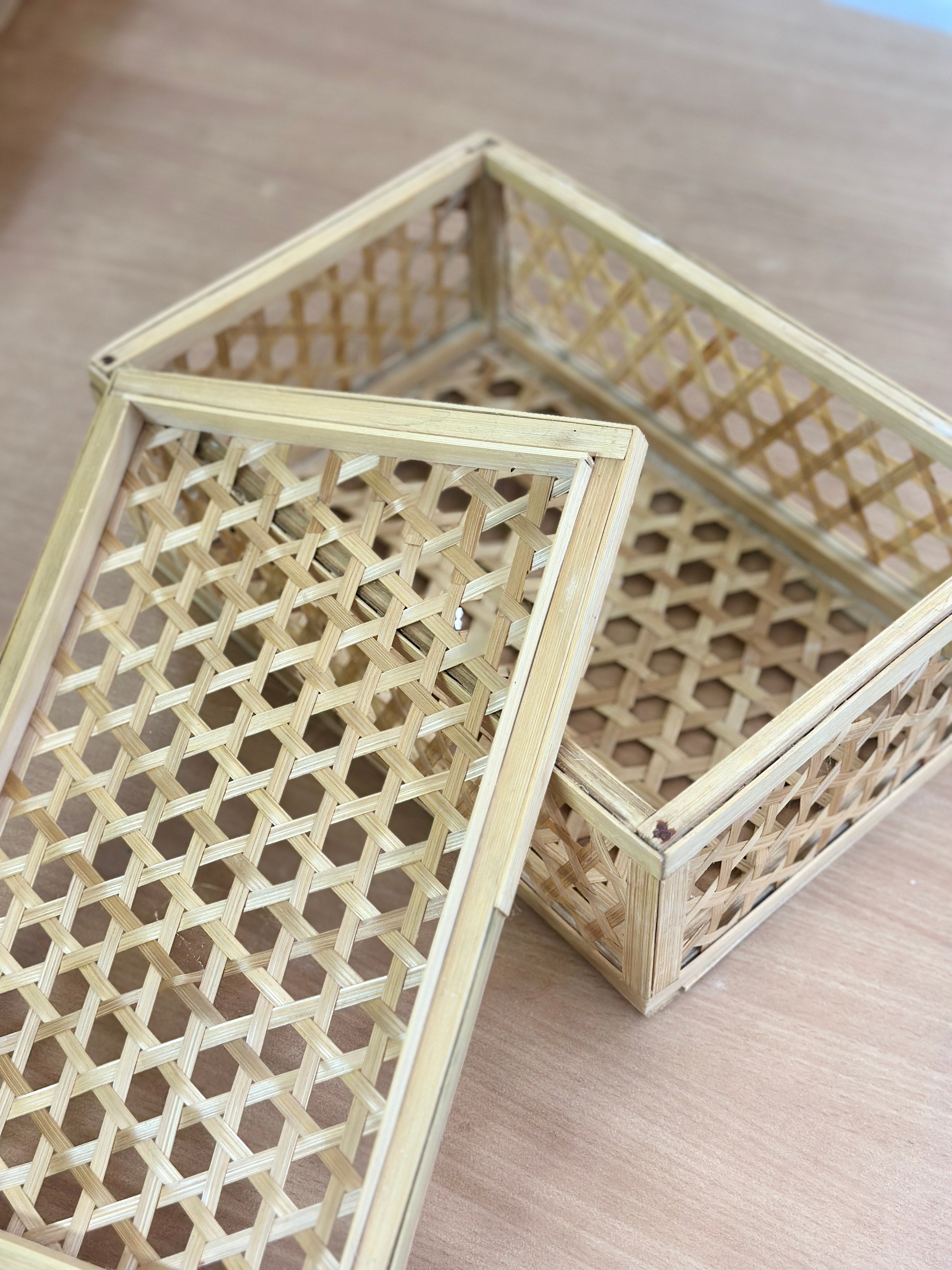 Rectangular Bamboo Box with Lid