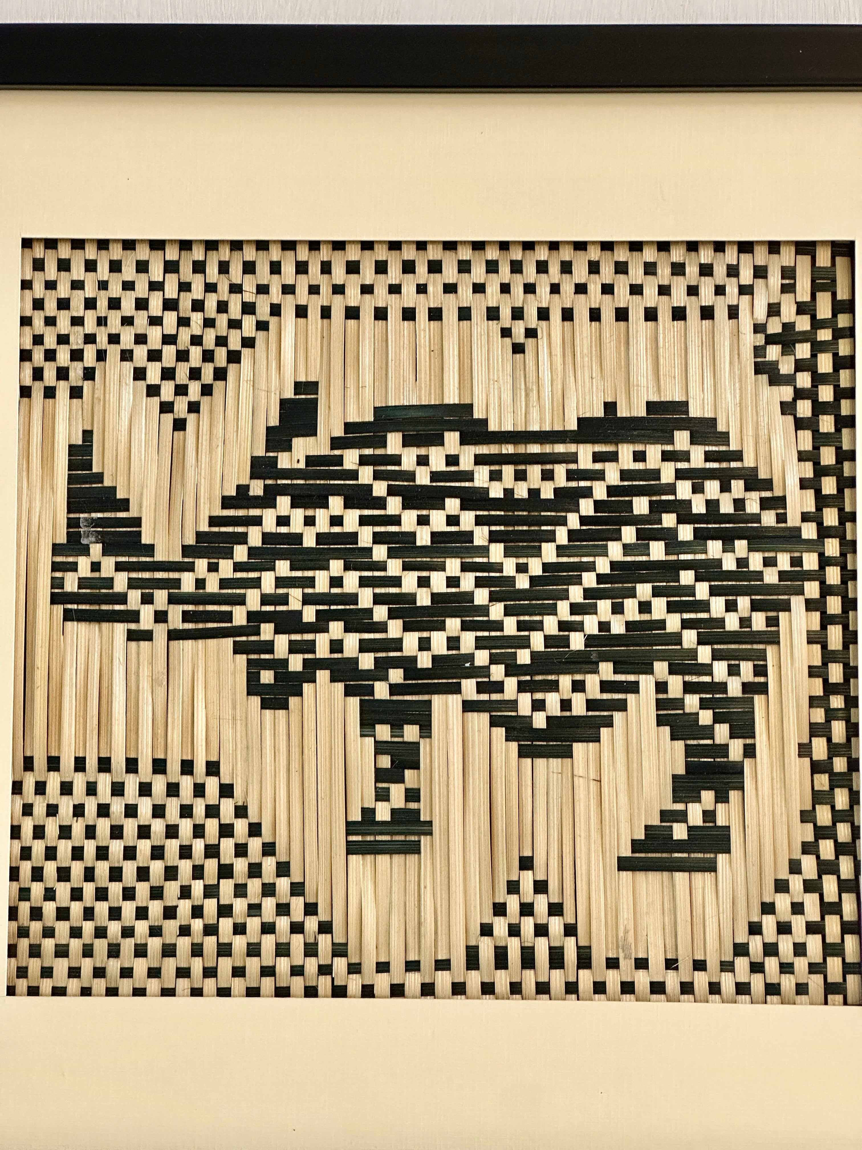 Handwoven Bamboo Rhino Wall Decor