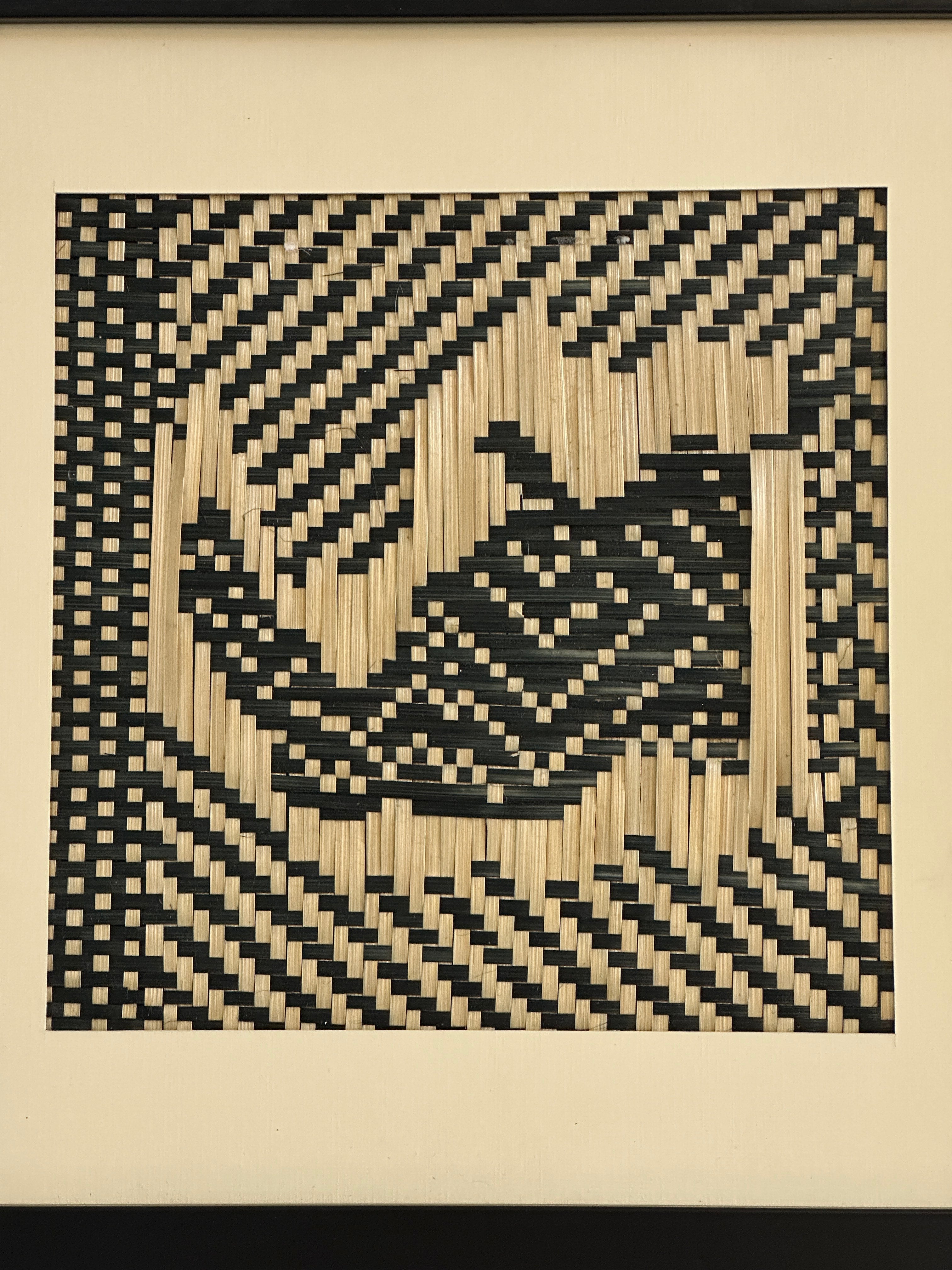 Handwoven Bamboo Rhino Wall Decor (Close Up)
