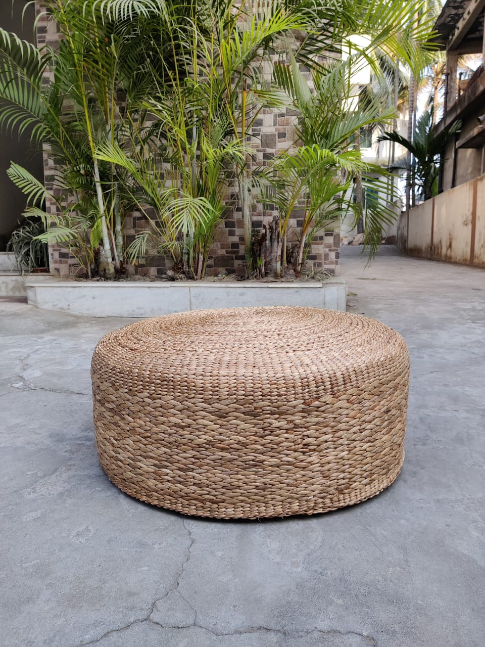 Water Hyacinth Pouffe 24 inch