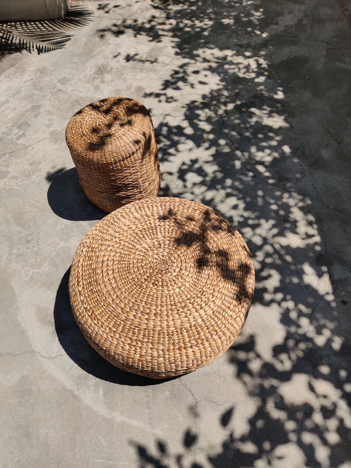 Water Hyacinth Pouffe 24 inch