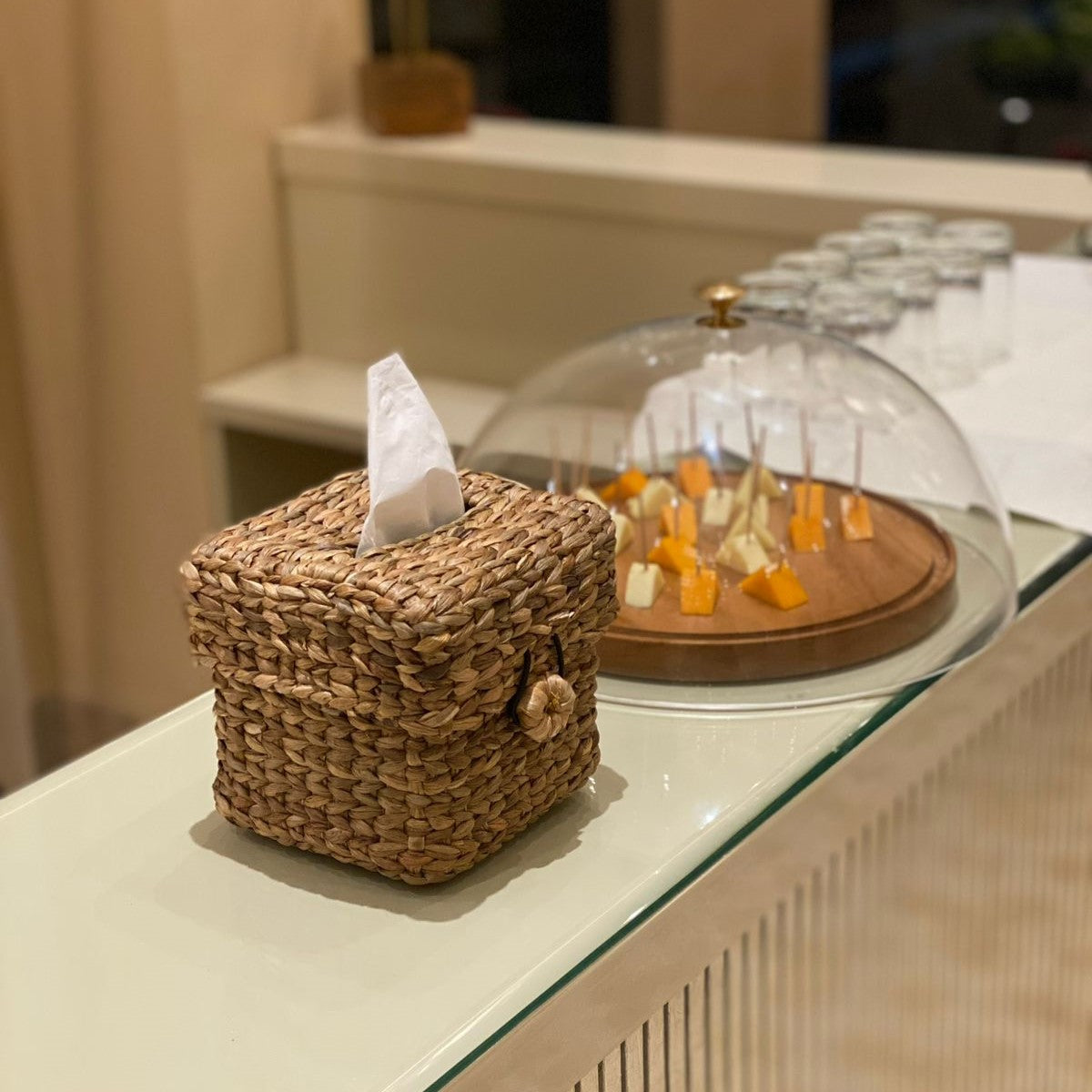 Handmade Water Hyacinth Tissue Holder