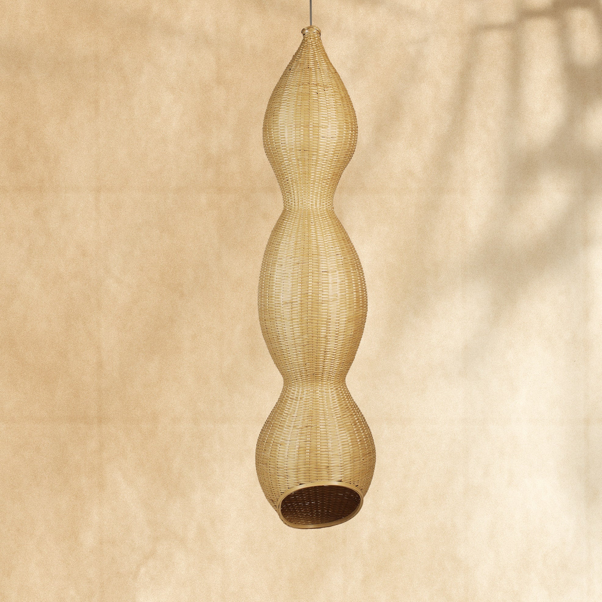 Handmade Bamboo Weaved Peas in a Pod Light Holder
