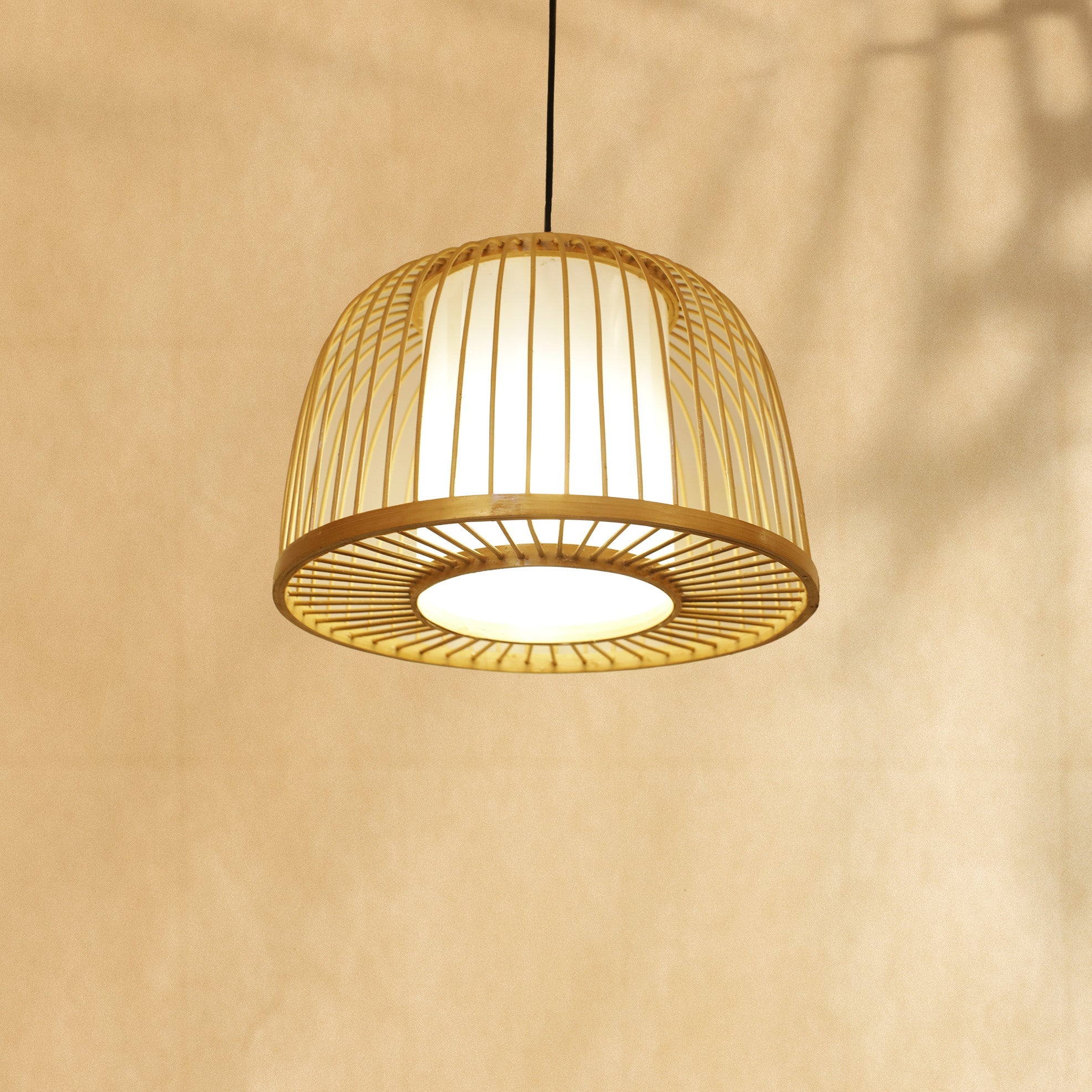 Bamboo Handmade Downward Daisy Light Holder