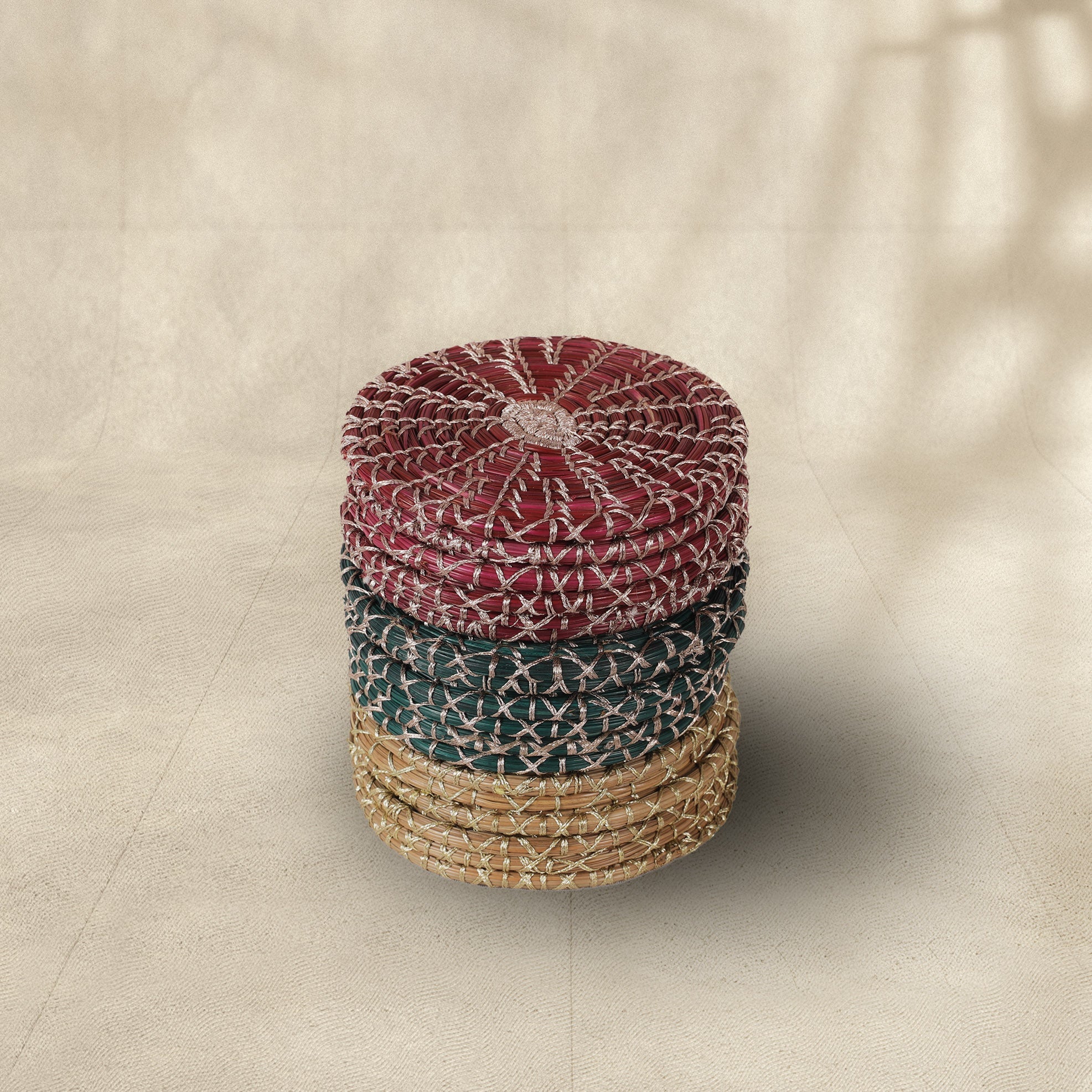 Handmade Pine Flat Coasters (Set of 6)