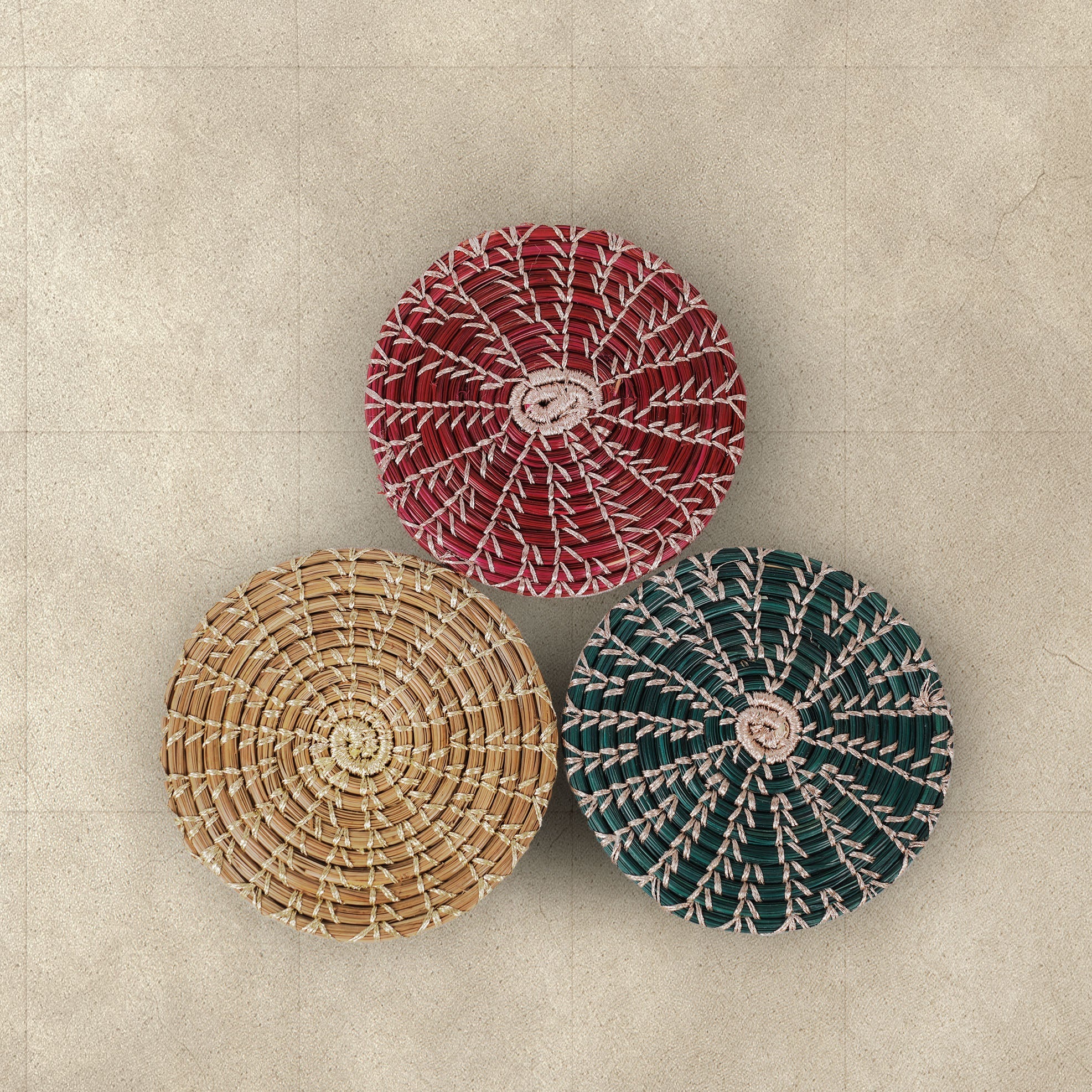 Handmade Pine Flat Coasters (Set of 6)