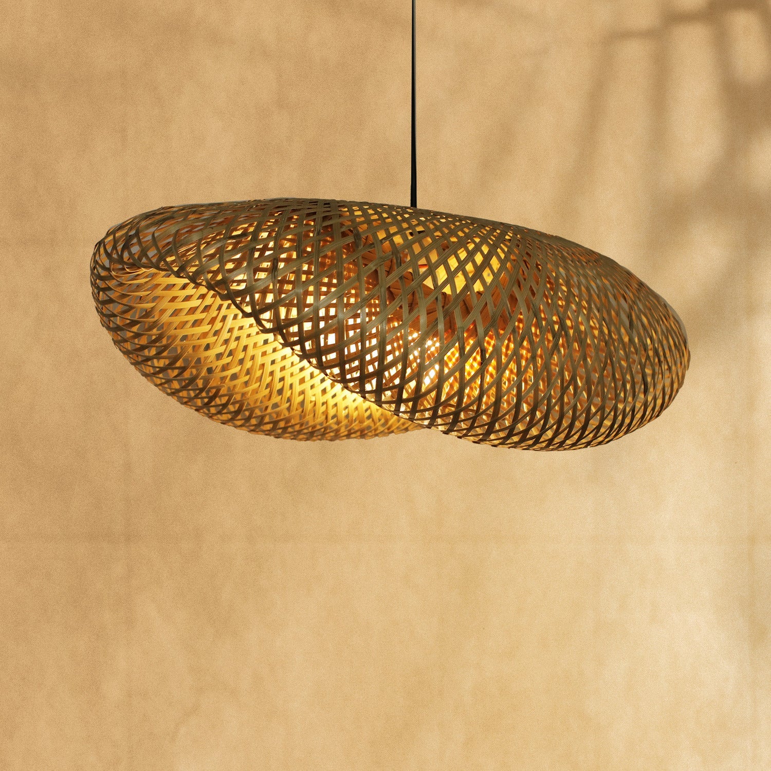 Bamboo Weaved Mini Lemonade Curved Light