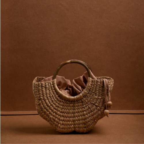 The Poppy Natural Bag (Lilac & Peach)