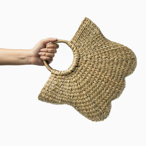 The Ringlet Natural Bag (Beige ,Lilac & Peach)