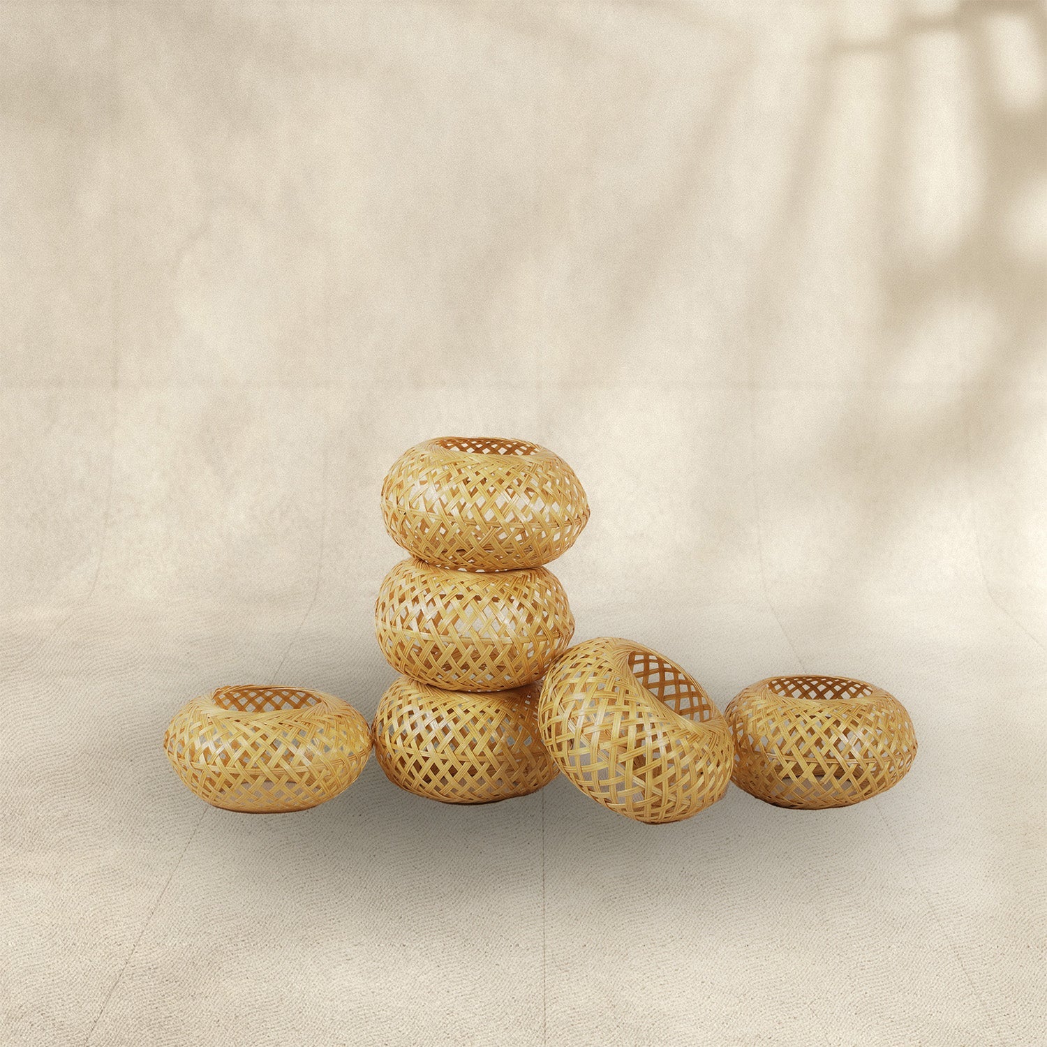 Handmade Bamboo Napkin Holder (Set of 6)
