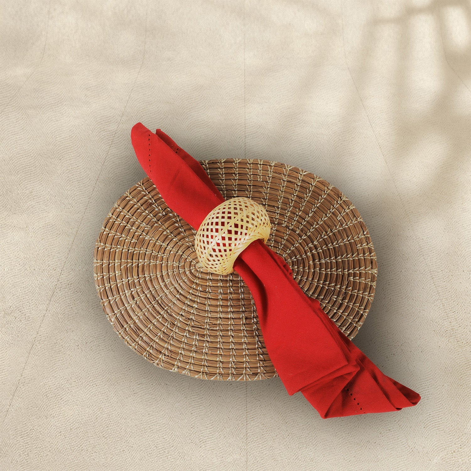 Handmade Bamboo Napkin Holder (Set of 6)