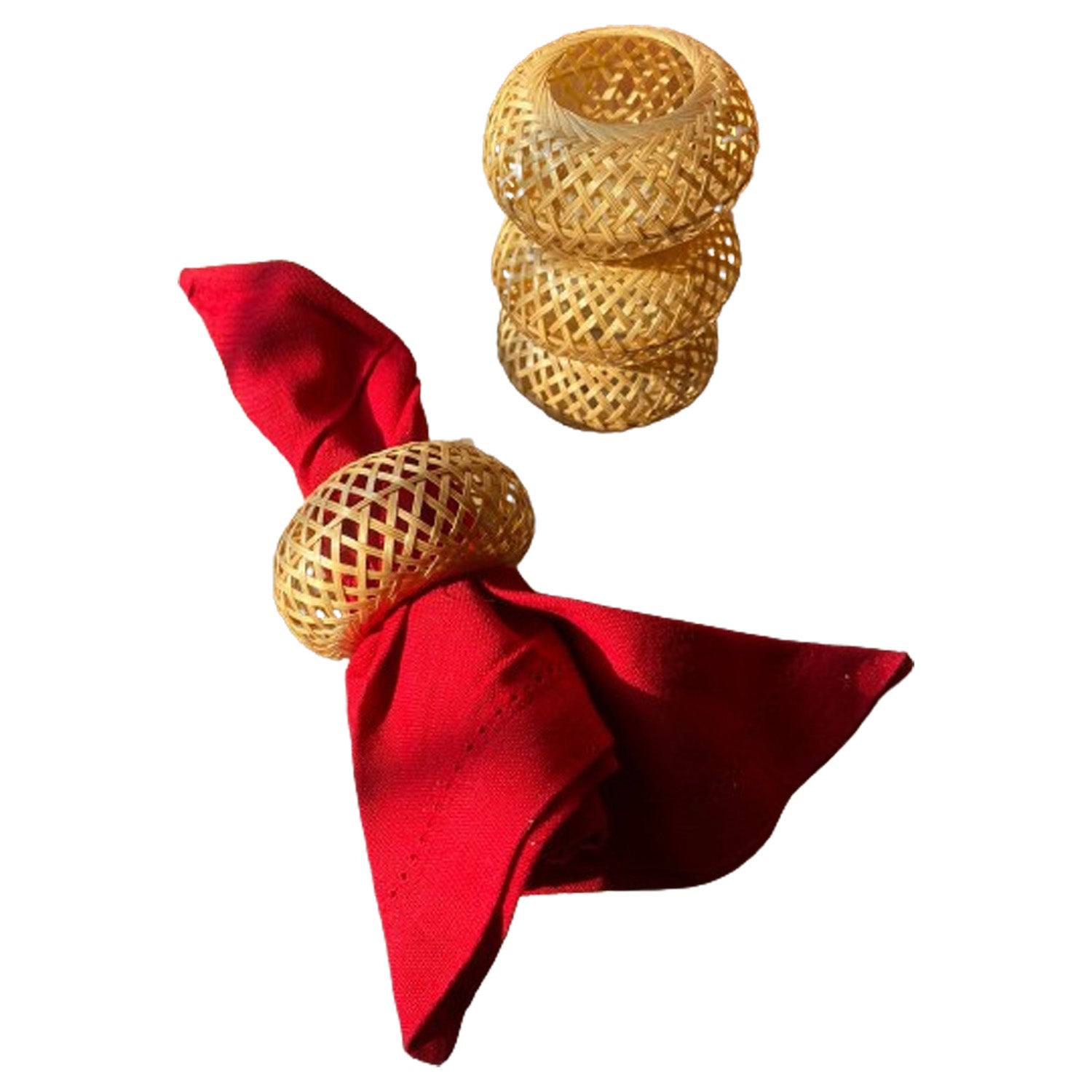Handmade Bamboo Napkin Holder (Set of 6)