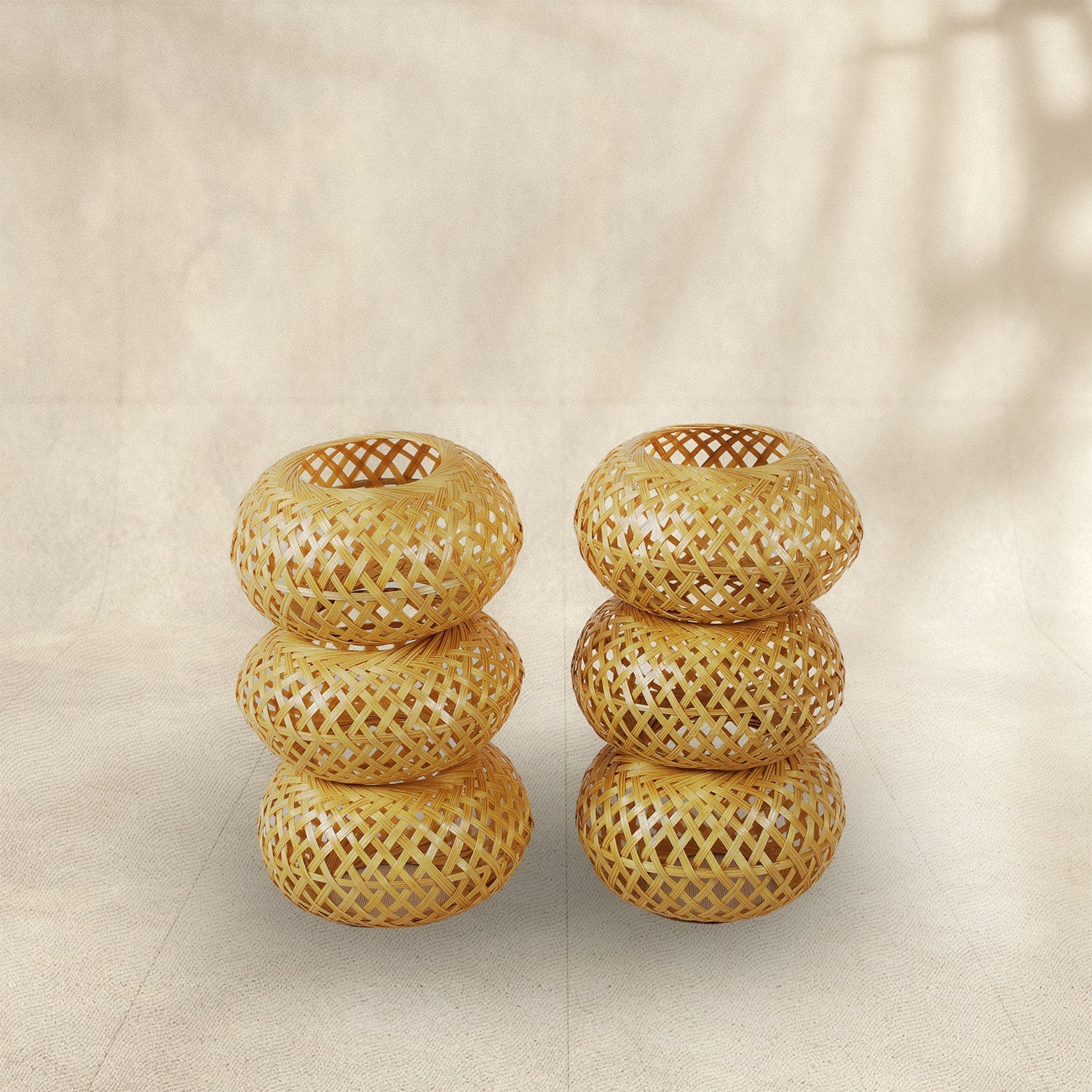 Handmade Bamboo Napkin Holder (Set of 6)