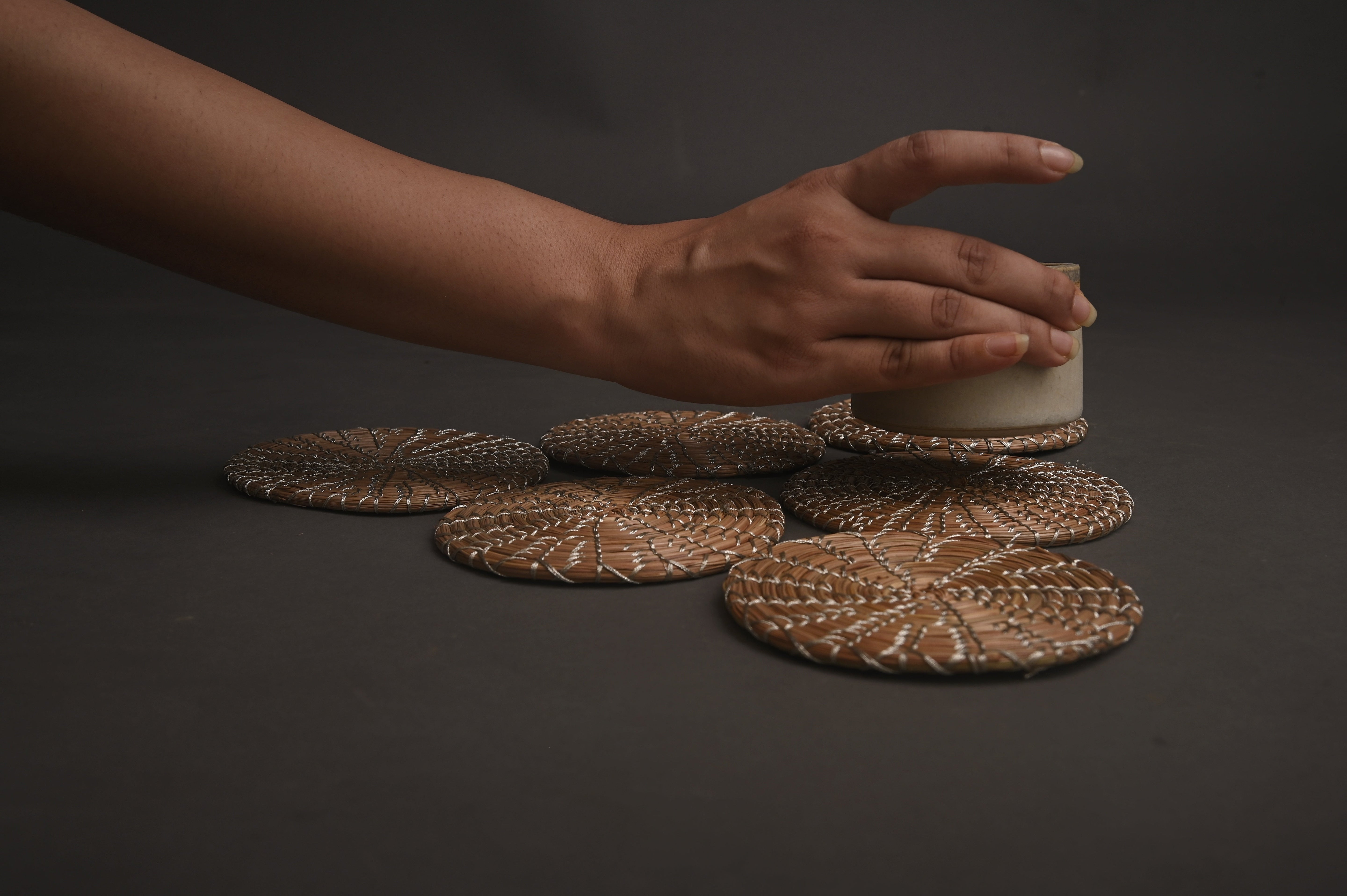 Handmade Pine Flat Coasters (Set of 6)