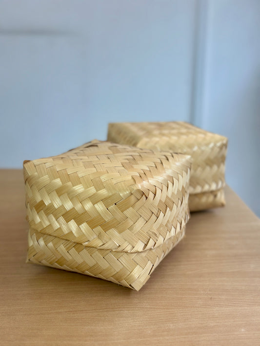 Square Bamboo Box with Lid
