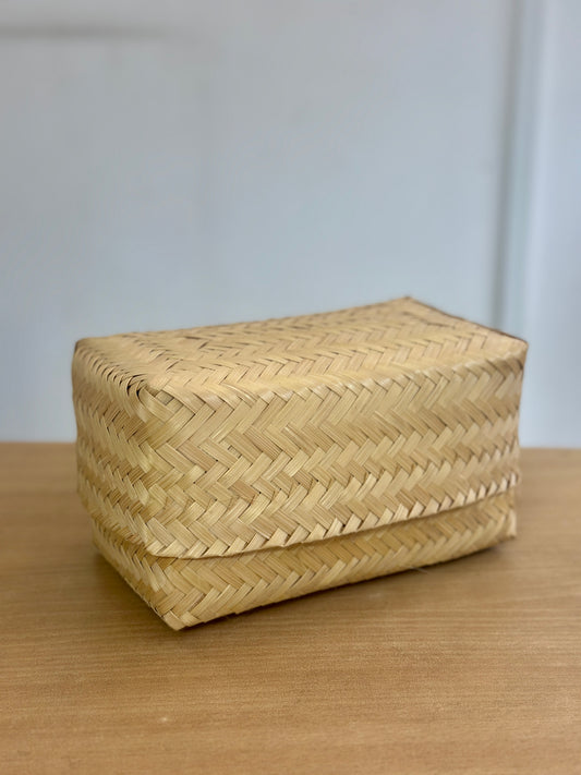 Rectangular Bamboo Basket with lid