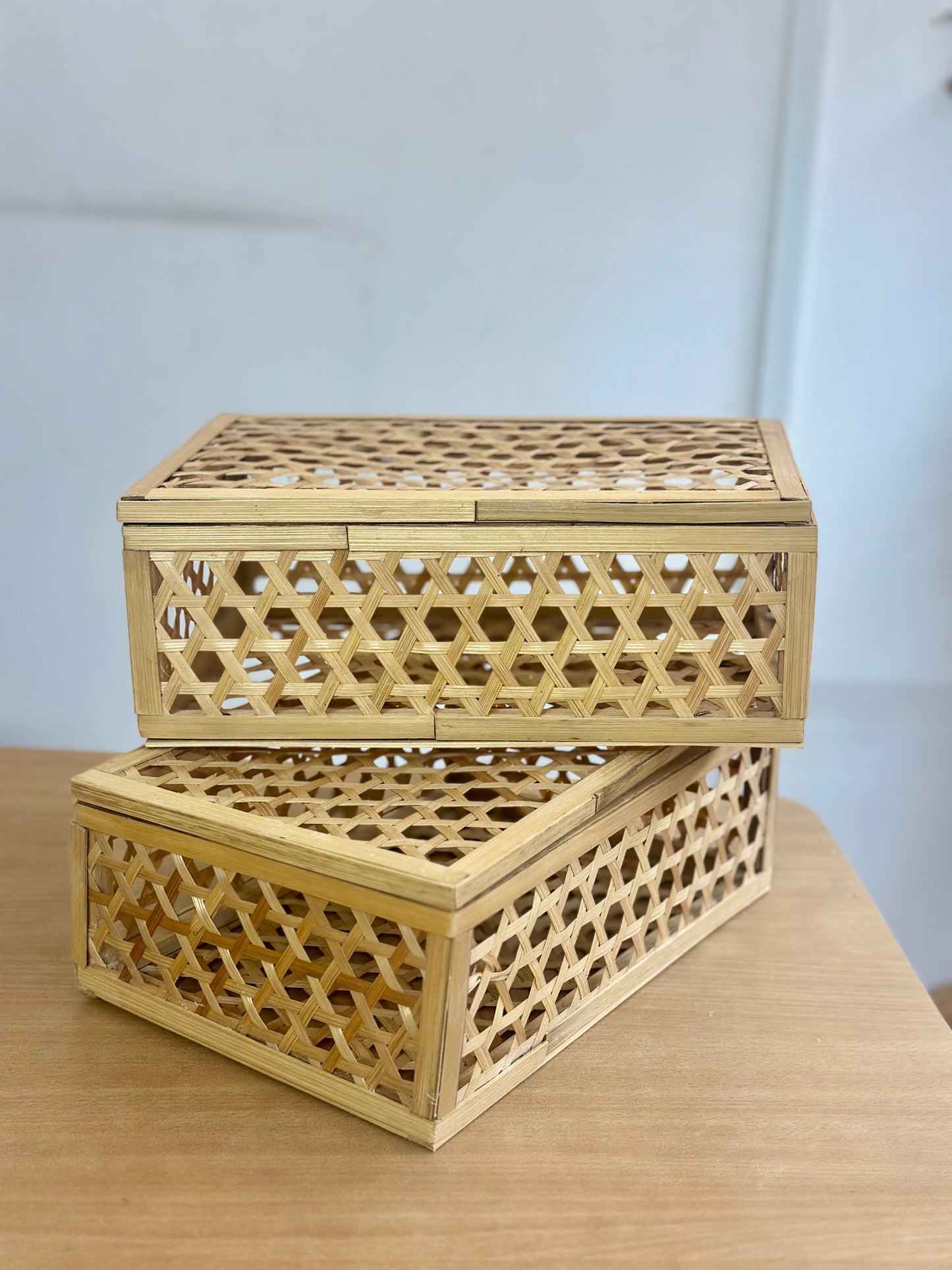 Rectangular Bamboo Box with Lid