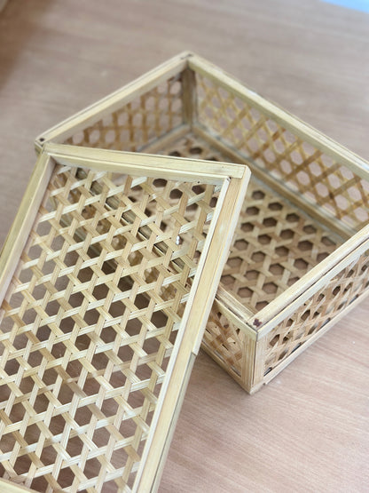 Rectangular Bamboo Box with Lid